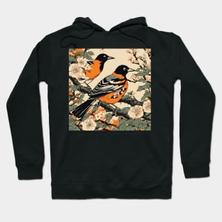 Vintage Japanese Baltimore Orioles The Orchard Oriole Bird of Baltimore Hoodie